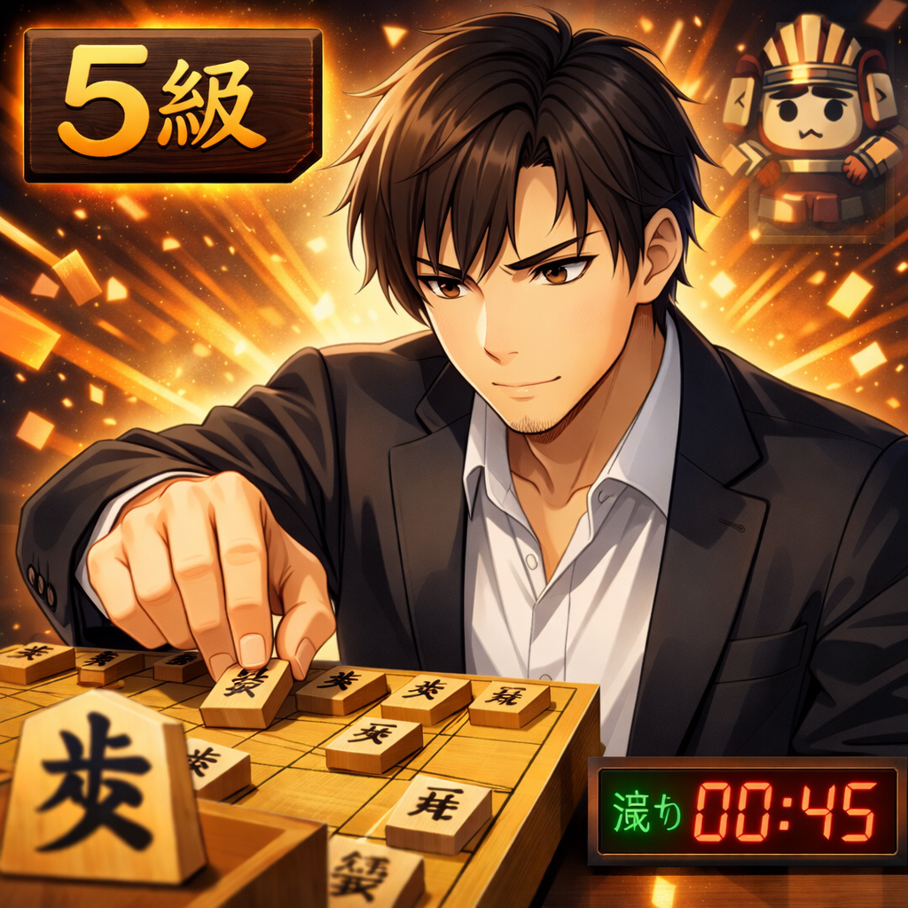 ウォーズ5級 2月17日の対局の棋譜（中飛車VS四間飛車）